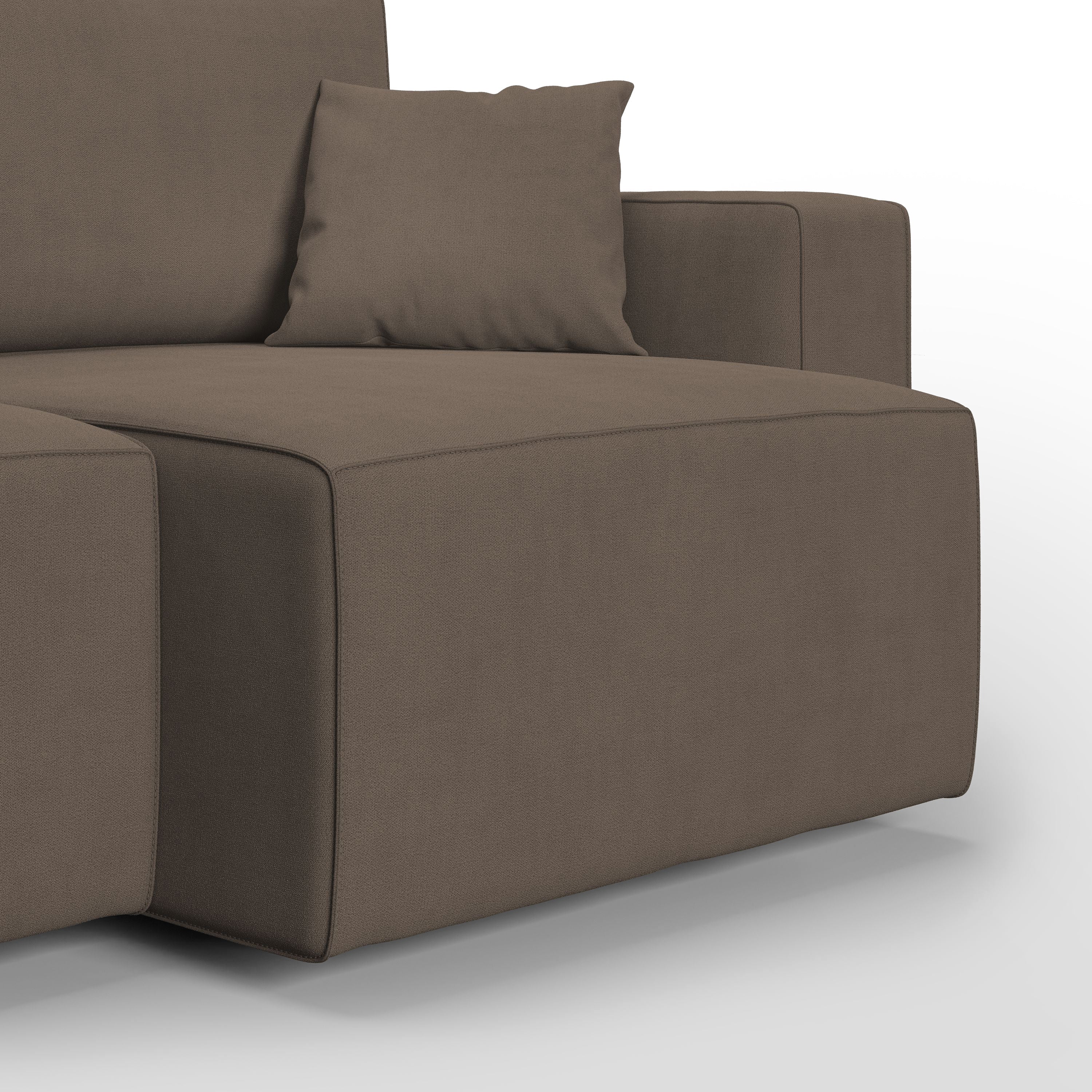 Morfeo Divano in tessuto impermeabile 215 cm marrone