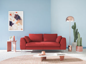 Plano Divano moderno in microfibra tecnica smacchiabile T11 176 cm grigio