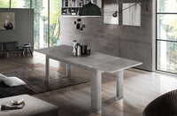 Tavolo da pranzo allungabile 90x160-210 design moderno grigio Jesi Bronx