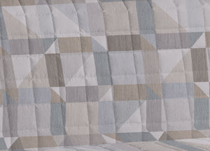 Copridivano Imbottito Trapuntato Sofà Antimacchia Made Italy Astratto 7879 - 3 Posti - Beige