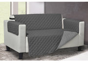 Copridivano Trapuntato Lello Antimacchia Double Face Grigio Ch-Grigio Sc - 4 Posti - Grigio-Grigio