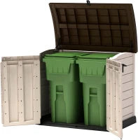 Porta Attrezzi da Giardino Store-It-Out Arc, 1200L, Effetto Legno, Beige, 145,5x82x125H cm