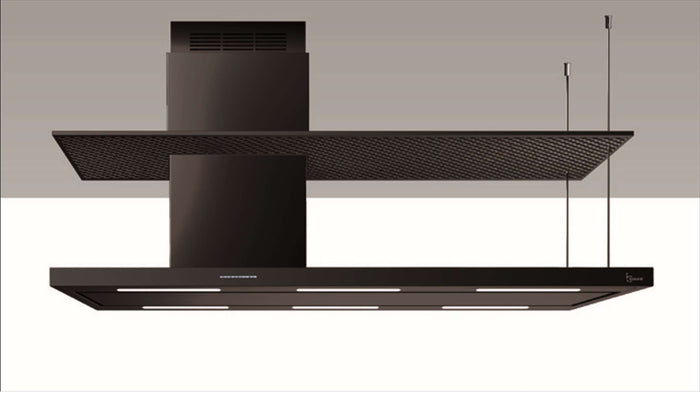 CAPPA ELEA ISOLA cm146x60 camino Sinistra - Nera - 800 m3/h