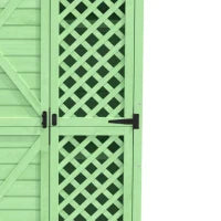 Capanno per archiviazione da giardino in legno, resistente alle intemperie, ampio spazio 101,5x56,5x175,3 cm, verde
