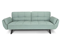 Divano letto clic clac in tessuto vellutato verde tiffany - Ambra