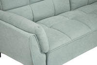 Divano letto clic clac in tessuto vellutato verde tiffany - Ambra