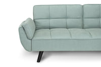 Divano letto clic clac in tessuto vellutato verde tiffany - Ambra