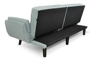 Divano letto clic clac in tessuto vellutato verde tiffany - Ambra