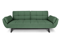 Divano letto clic clac in tessuto vellutato verde abete - Ambra