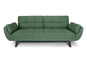 Divano letto clic clac in tessuto vellutato verde abete - Ambra