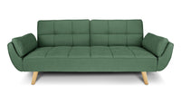 Divano letto clic clac in tessuto vellutato verde abete divano 3 posti - Ambra - DL-AM38FBC