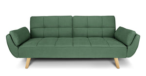 Divano letto clic clac in tessuto vellutato verde abete divano 3 posti - Ambra - DL-AM38FBC