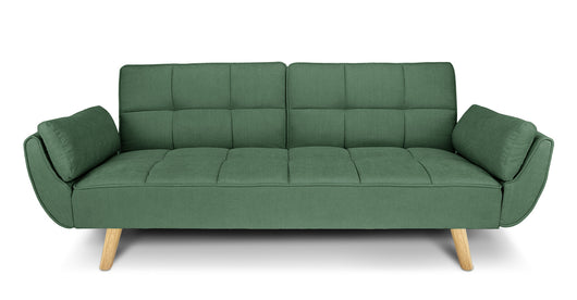 Divano letto clic clac in tessuto vellutato verde abete divano 3 posti - Ambra - DL-AM38FBC