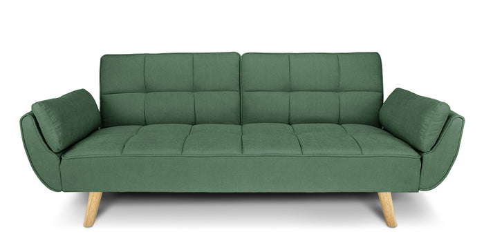 Divano letto clic clac in tessuto vellutato verde abete divano 3 posti - Ambra - DL-AM38FBC