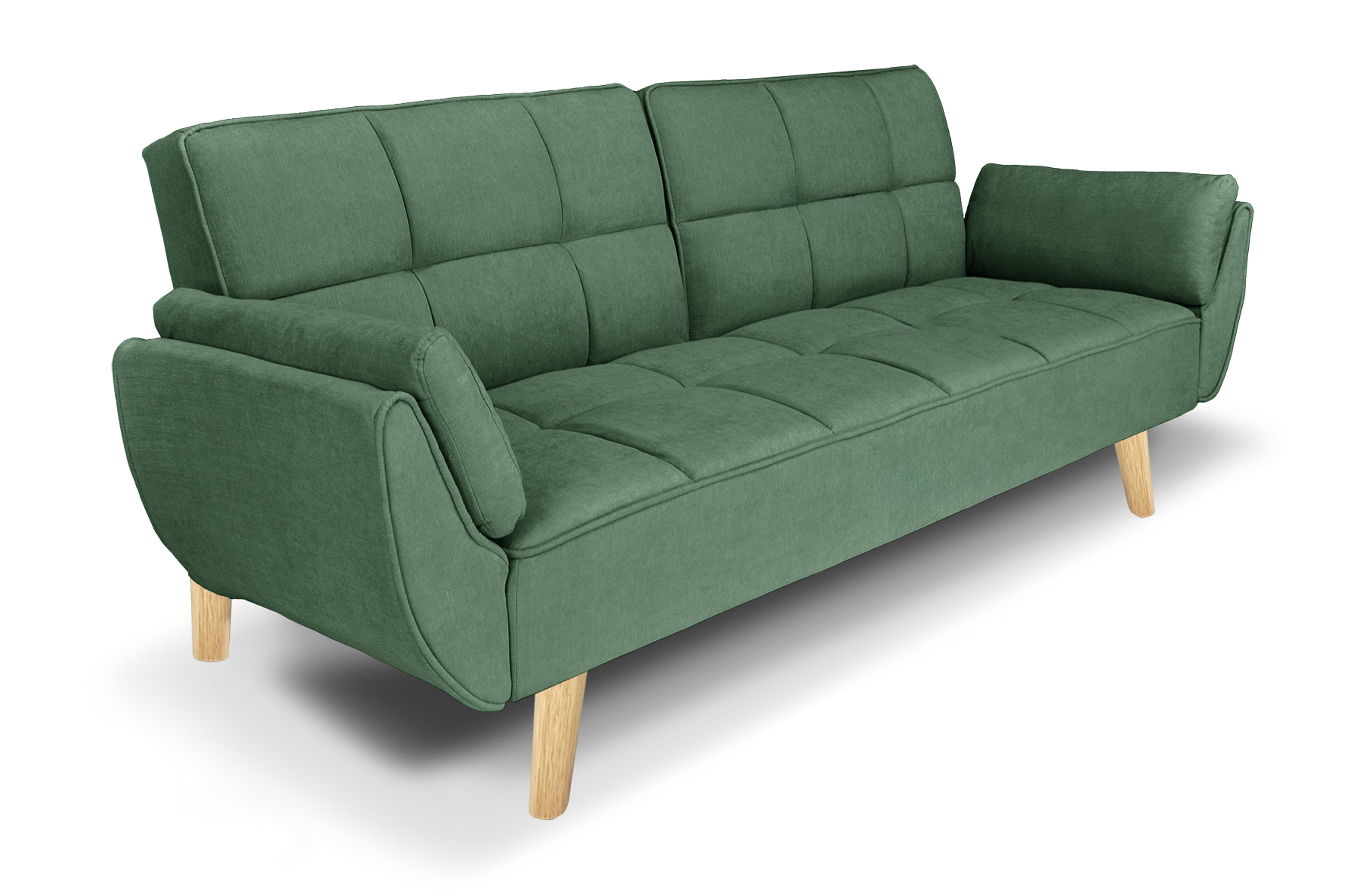 Divano letto clic clac in tessuto vellutato verde abete divano 3 posti - Ambra - DL-AM38FBC