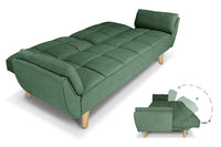 Divano letto clic clac in tessuto vellutato verde abete divano 3 posti - Ambra - DL-AM38FBC