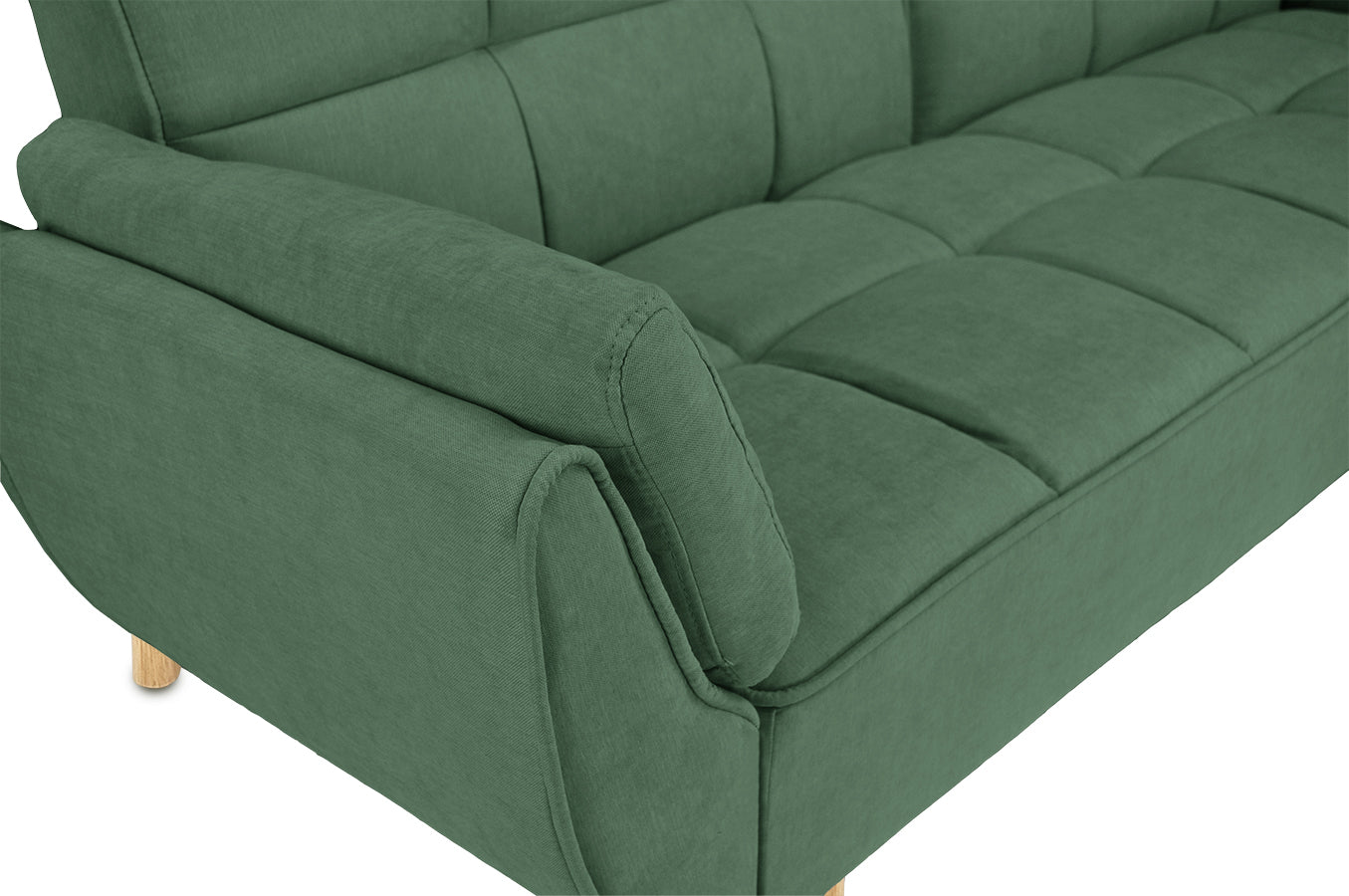 Divano letto clic clac in tessuto vellutato verde abete divano 3 posti - Ambra - DL-AM38FBC