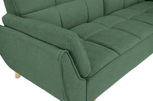 Divano letto clic clac in tessuto vellutato verde abete divano 3 posti - Ambra - DL-AM38FBC