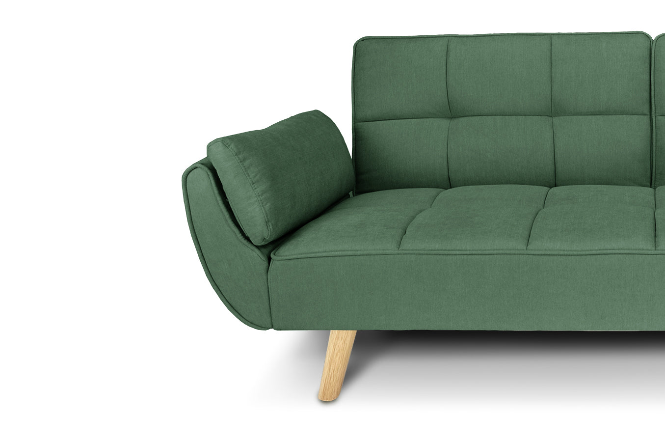 Divano letto clic clac in tessuto vellutato verde abete divano 3 posti - Ambra - DL-AM38FBC