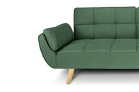 Divano letto clic clac in tessuto vellutato verde abete divano 3 posti - Ambra - DL-AM38FBC