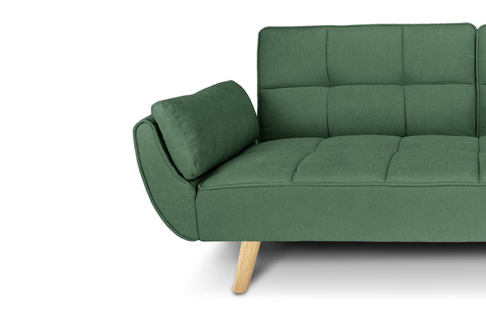 Divano letto clic clac in tessuto vellutato verde abete divano 3 posti - Ambra - DL-AM38FBC