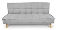 Divano letto clic clac in tessuto vellutato, divano 3 posti mod. Bart - Colore: Grigio - DL-BA01FBC