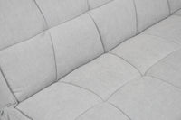 Divano letto clic clac in tessuto vellutato, divano 3 posti mod. Bart - Colore: Grigio - DL-BA01FBC