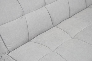 Divano letto clic clac in tessuto vellutato, divano 3 posti mod. Bart - Colore: Grigio - DL-BA01FBC