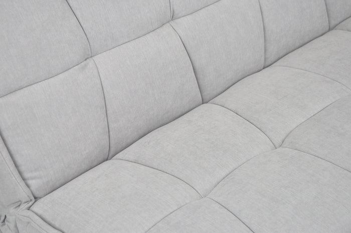 Divano letto clic clac in tessuto vellutato, divano 3 posti mod. Bart - Colore: Grigio - DL-BA01FBC