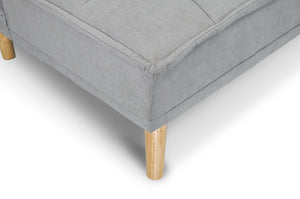 Divano letto clic clac in tessuto vellutato, divano 3 posti mod. Bart - Colore: Grigio - DL-BA01FBC