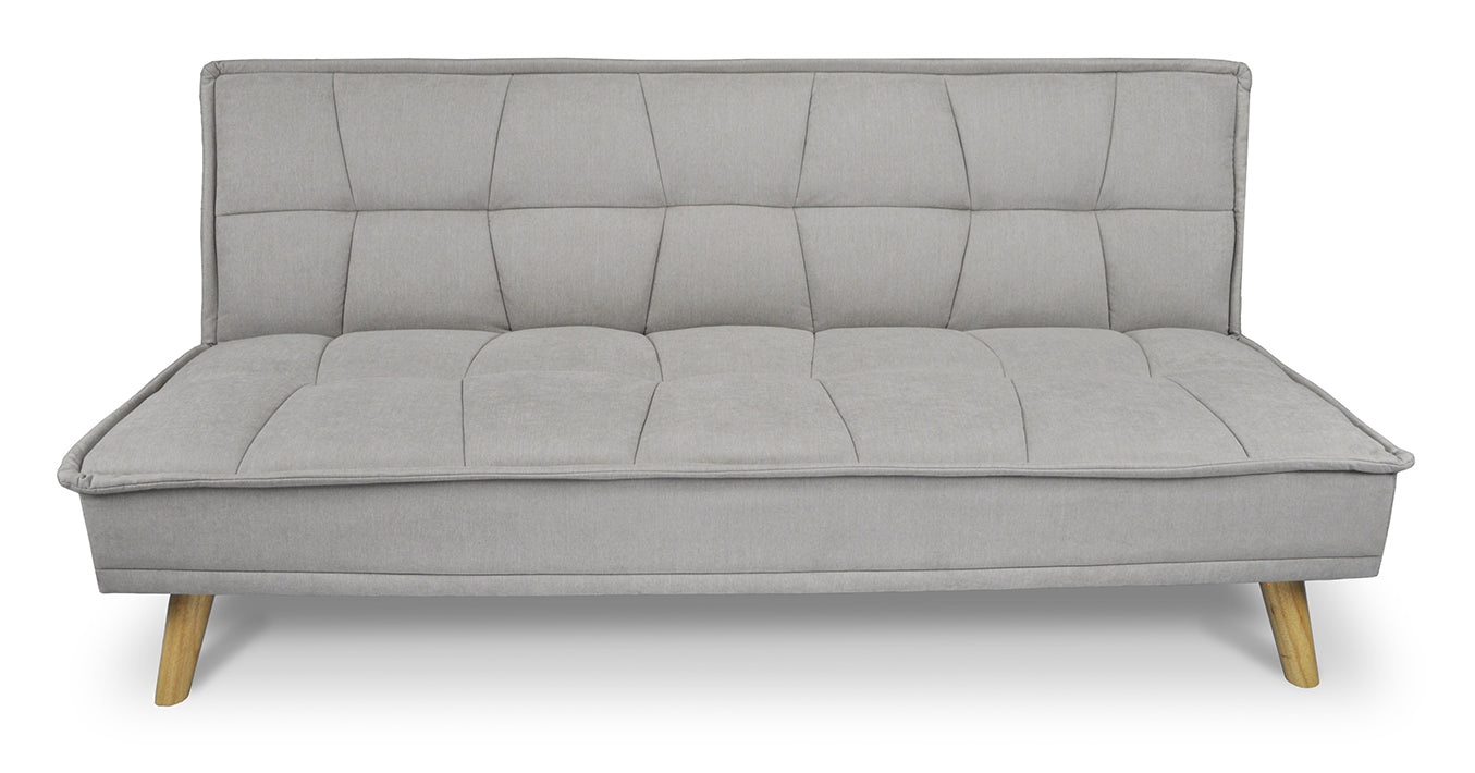 Divano letto clic clac in tessuto vellutato, divano 3 posti mod. Bart - Colore: Tortora - DL-BA03FBC