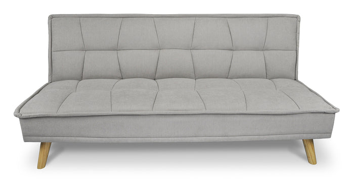 Divano letto clic clac in tessuto vellutato, divano 3 posti mod. Bart - Colore: Tortora - DL-BA03FBC