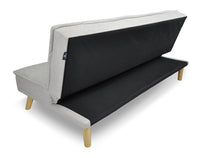 Divano letto clic clac in tessuto vellutato, divano 3 posti mod. Bart - Colore: Tortora - DL-BA03FBC