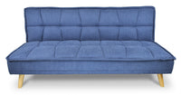 Divano letto clic clac in tessuto vellutato, divano 3 posti mod. Bart - Colore: Blu - DL-BA07FBC