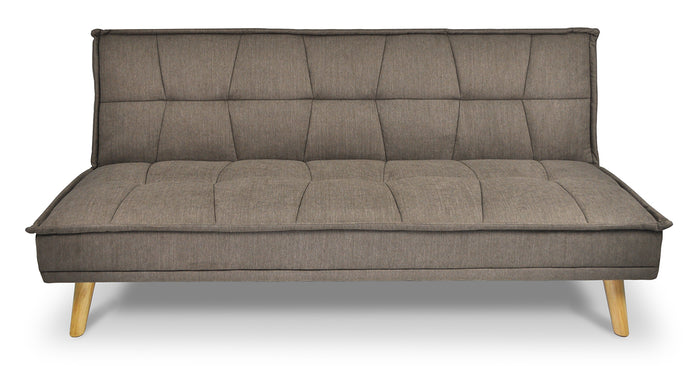 Divano letto clic clac in tessuto vellutato, divano 3 posti mod. Bart - Colore: Marrone - DL-BA09FBC