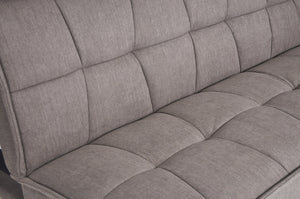 Divano letto clic clac in tessuto vellutato, divano 3 posti mod. Bart - Colore: Marrone - DL-BA09FBC