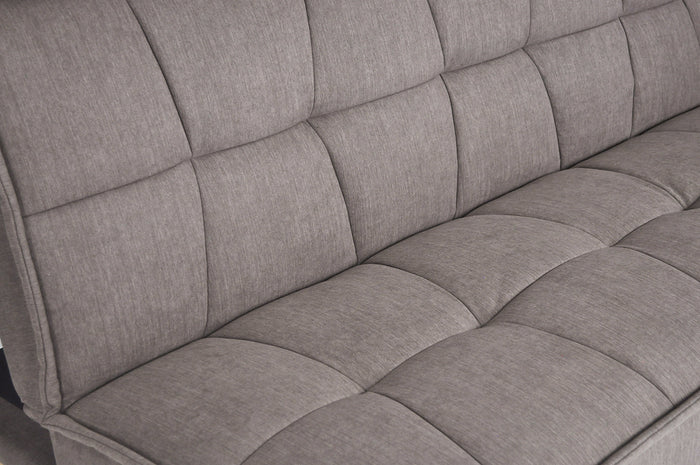 Divano letto clic clac in tessuto vellutato, divano 3 posti mod. Bart - Colore: Marrone - DL-BA09FBC