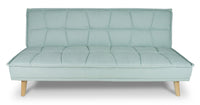 Divano letto clic clac in tessuto vellutato, divano 3 posti mod. Bart - Colore: Verde tiffany - DL-BA20FBC