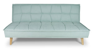 Divano letto clic clac in tessuto vellutato, divano 3 posti mod. Bart - Colore: Verde tiffany - DL-BA20FBC