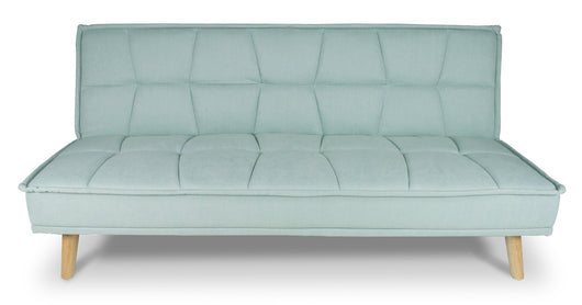 Divano letto clic clac in tessuto vellutato, divano 3 posti mod. Bart - Colore: Verde tiffany - DL-BA20FBC