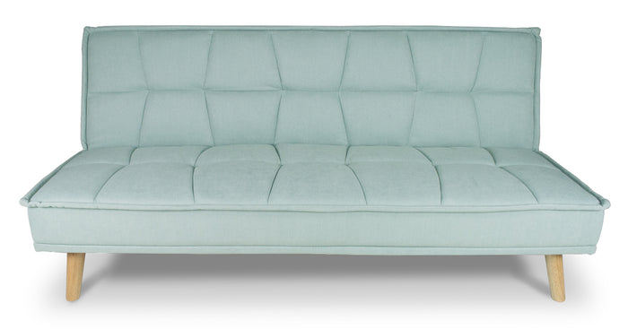Divano letto clic clac in tessuto vellutato, divano 3 posti mod. Bart - Colore: Verde tiffany - DL-BA20FBC