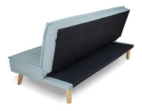 Divano letto clic clac in tessuto vellutato, divano 3 posti mod. Bart - Colore: Verde tiffany - DL-BA20FBC