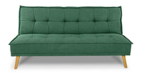 Divano letto clic clac in tessuto vellutato, divano 3 posti mod. Bart - Colore: Verde abete - DL-BA38FBC
