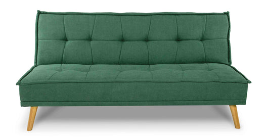 Divano letto clic clac in tessuto vellutato, divano 3 posti mod. Bart - Colore: Verde abete - DL-BA38FBC