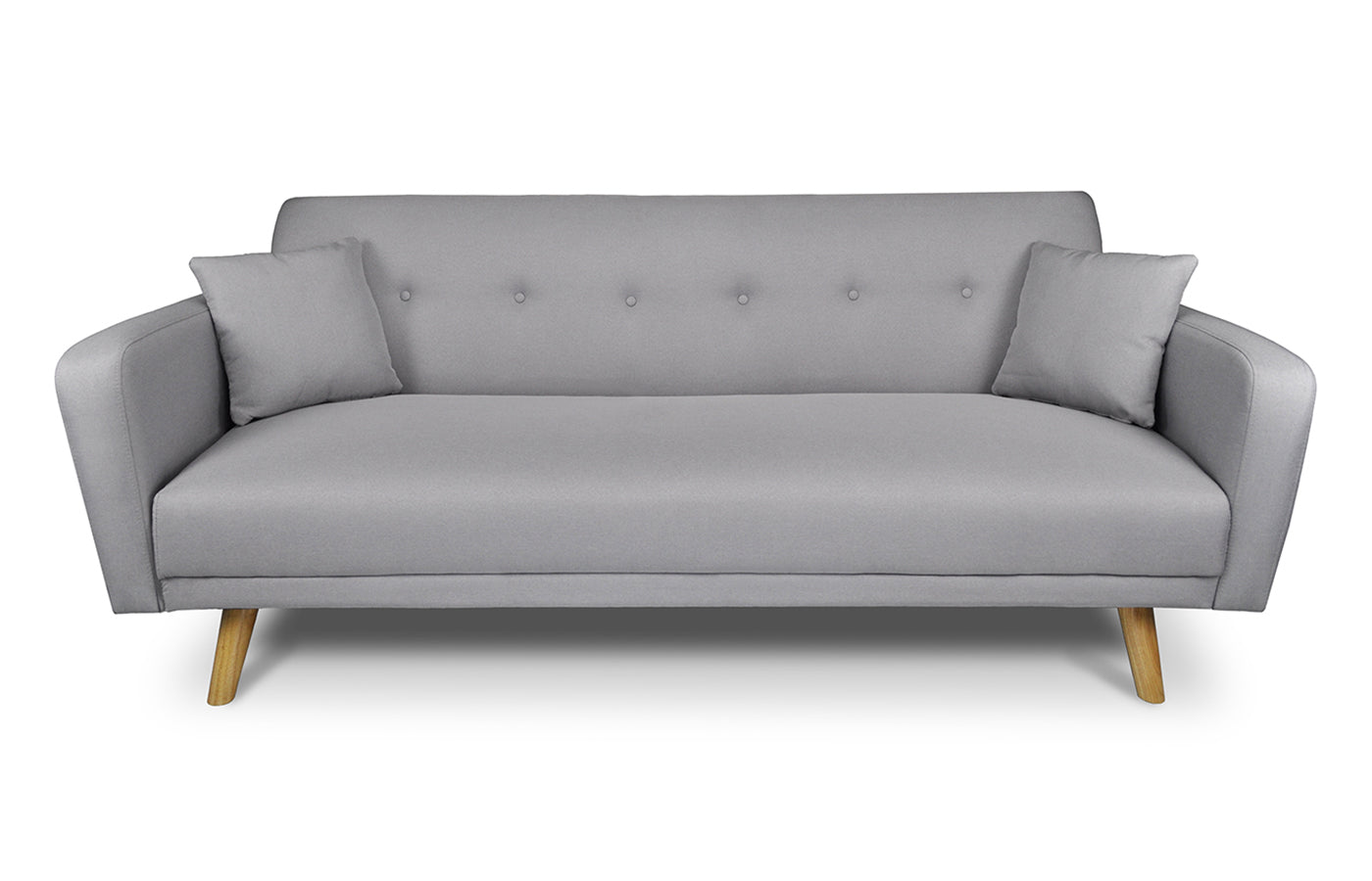 Divano letto clic clac in tessuto vellutato grigio, divano 3 posti mod. Henry - DL-HE01FBC