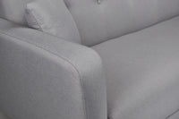 Divano letto clic clac in tessuto vellutato grigio, divano 3 posti mod. Henry - DL-HE01FBC