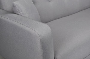 Divano letto clic clac in tessuto vellutato grigio, divano 3 posti mod. Henry - DL-HE01FBC