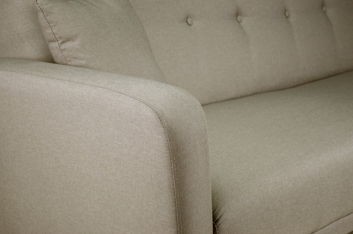 Divano letto clic clac in tessuto vellutato tortora, divano 3 posti mod. Henry - DL-HE27FBC