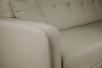 Divano letto clic clac in tessuto vellutato tortora, divano 3 posti mod. Henry - DL-HE27FBC