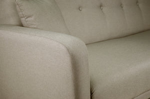 Divano letto clic clac in tessuto vellutato tortora, divano 3 posti mod. Henry - DL-HE27FBC